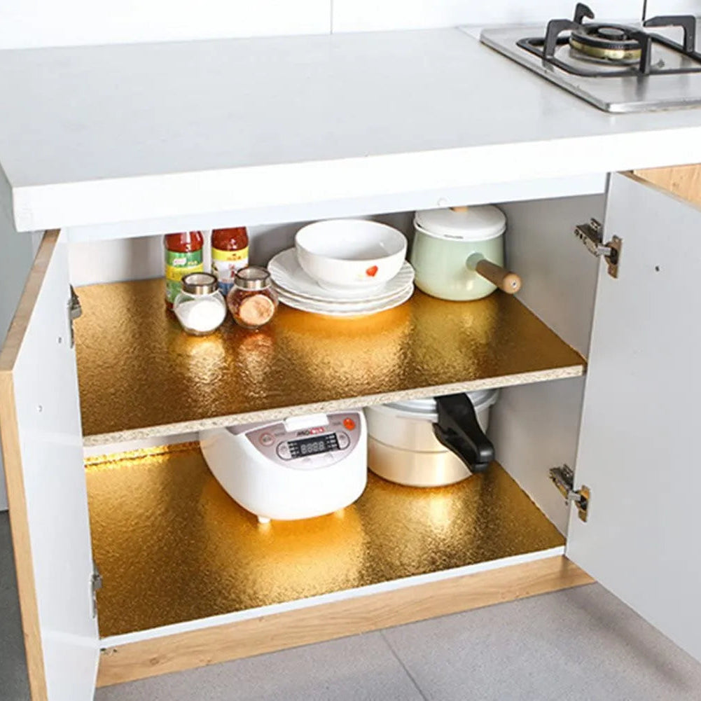 Golden Aluminum Sticker Sheet For Kitchen