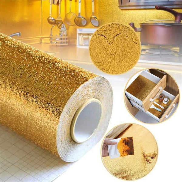 Golden Aluminum Sticker Sheet For Kitchen